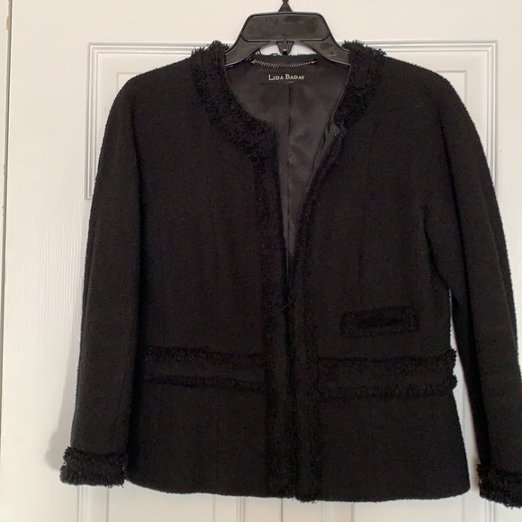 Design blazer jacket from Linda Baday size 6 , black colour. - Picture 2 of 5